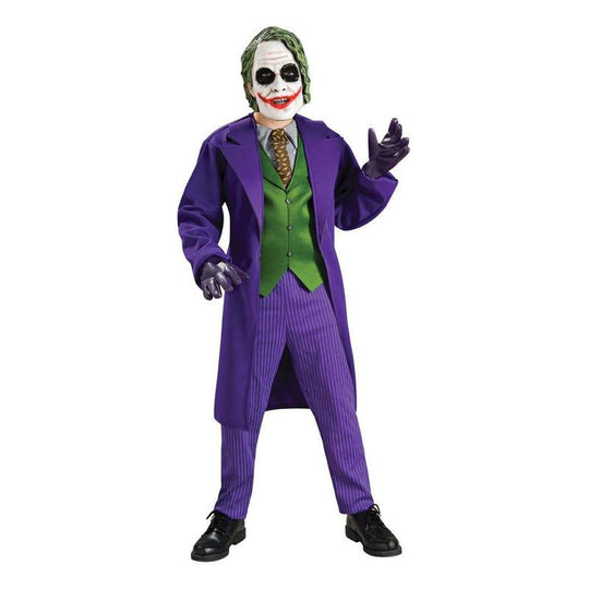 Boys Joker Fancy Dress Costume Batman Dark Knight Halloween Villian Child Outfit