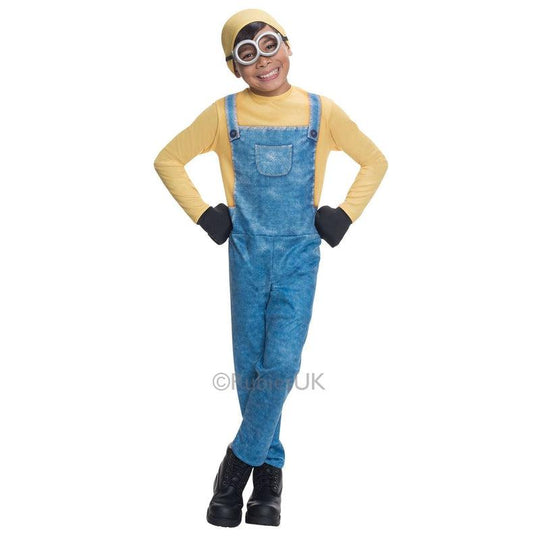 Boys Minion Bob Costume Despicable Me Kids Halloween Fancy Dress Child Outfit