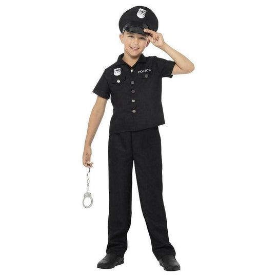 Boys New York Cop Costume Child Policeman Fancy Dress Outfit
