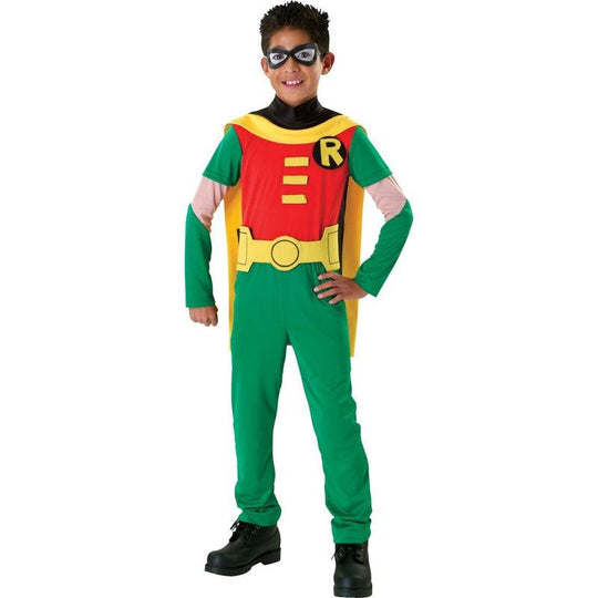 Boys Robin Teen Titans Licensed Batman Halloween Child Fancy Dress Costume