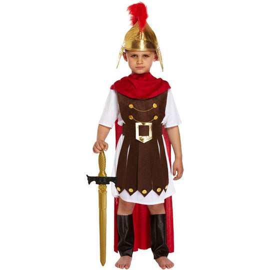 Boys Roman General Costume Gladiator Centurion Soldier Book Week Fancy Dress