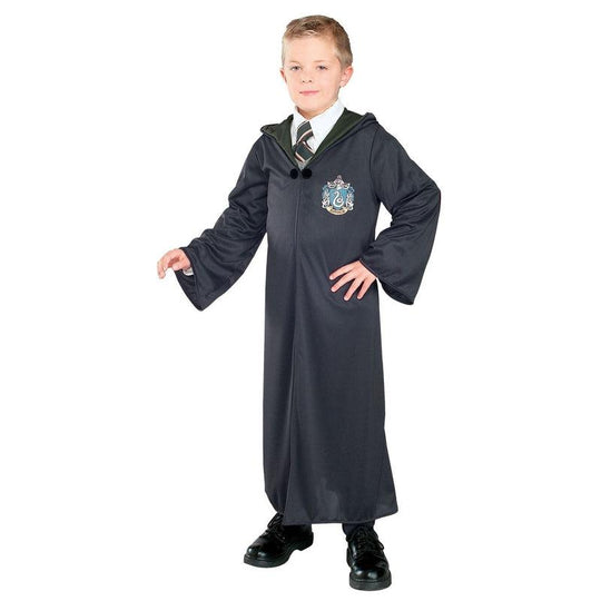Boys Slytherin Robe Harry Potter Costume Book Day Wizard Fancy Dress Outfit