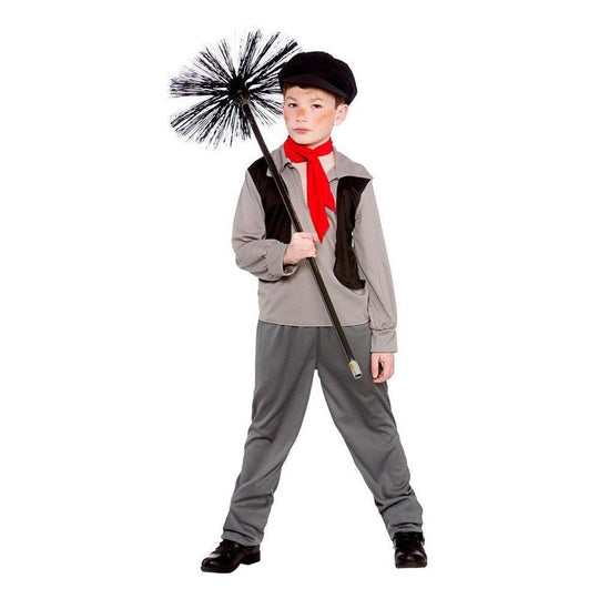 Boys Victorian Chimney Sweep Child Fancy Dress Costume Kids Book Week Outfit