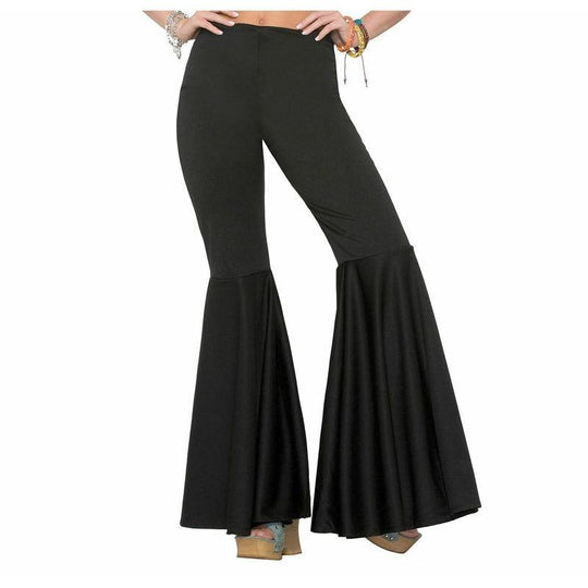 Bristol Ladies Black Bell Bottom Trousers 60s 70s Bell Bottom Flares Fancy Dress