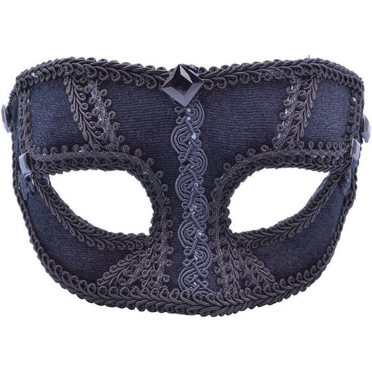 Bristol Novelty Adult Male Velvet Eye Masquerade Mask with Glasses Frame