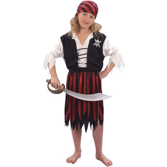 Bristol Novelty CC626 Pirate Girl Costume, Small, Approx Age 3 -5 Years, Pirate Girl (S)