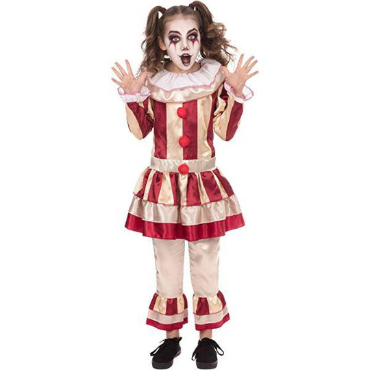 Bristol Novelty Carnevil Clown Girl's Halloween Fancy Dress Costume