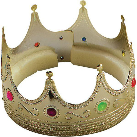 Bristol Novelty King Queen Crown with Jewels Adult Fancy Dress Costume Accessory