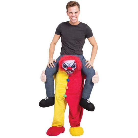 Bristol Novelty Scary Clown Piggy Back Costume, One Size