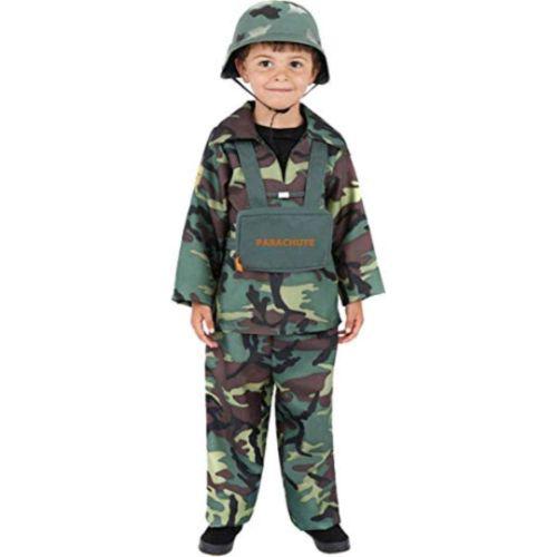 Child Boy's Army Solider Fancy Dress Costume Party Outfit