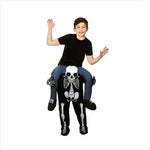 Child Carry Me Skeleton Mascot Fancy Dress Costume Halloween Kids Boys Girls