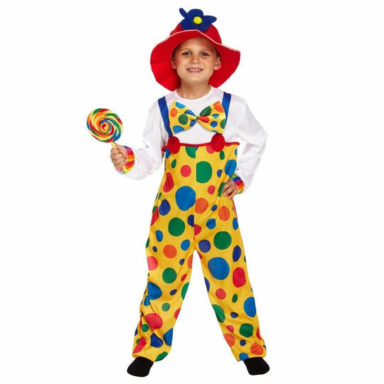 Child Clown Costume Circus Boys Girls Carnival Fancy Dress Outfit