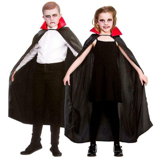 Child Deluxe Vampire Cape Unisex Halloween Fancy Dress