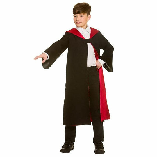 Child Deluxe Wizard Robe Costume Boys Girls Child Halloween Fancy Dress Outfit