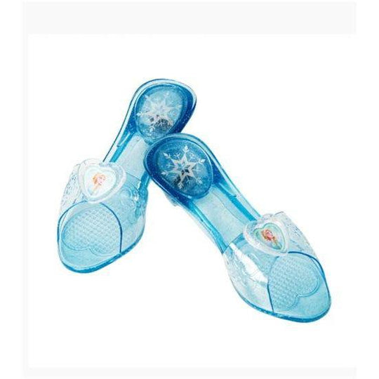 Child Girl's Disney Frozen 2 Elsa Light Up Jelly Shoes Fancy Dress Accessory