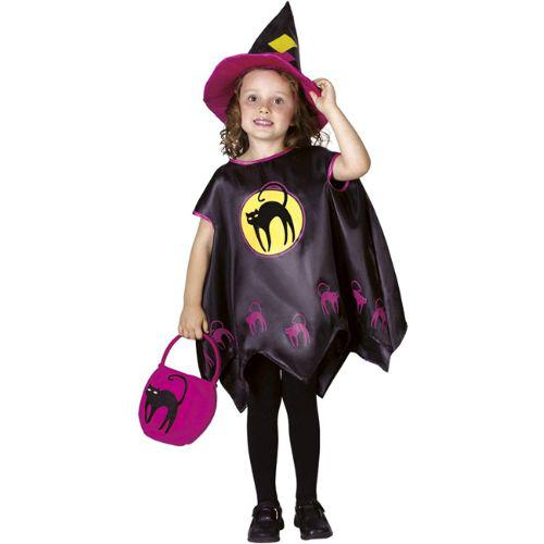 Child Girl's Little Kitty Cat Witch Fancy Dress Costume - Age 3-4