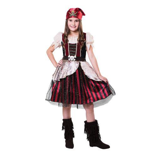 Child Girl's Pirate Dress & Bandana Fancy Dress Costume