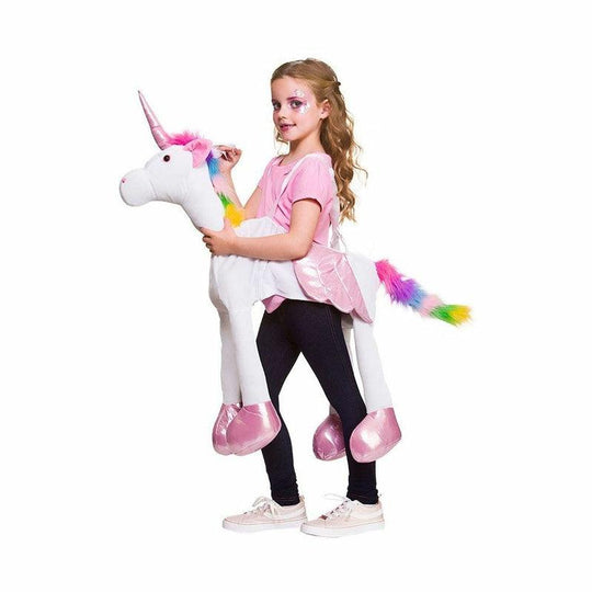 Child Ride On Unicorn Costume Fantasy Boys Girls Fancy Dress Outfit