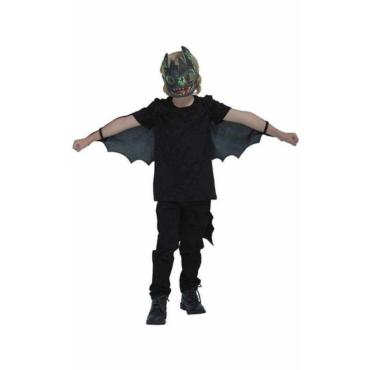 Child Toothless Night Fury Glow In The Dark Costume Accessory Set