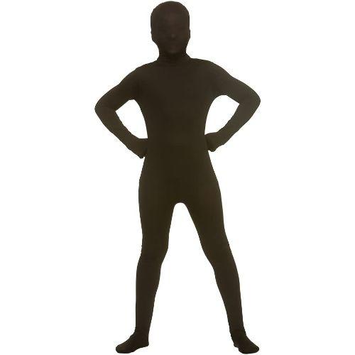 Child Unisex Kidz Skinz All-in-One Fancy Dress Costume - Black