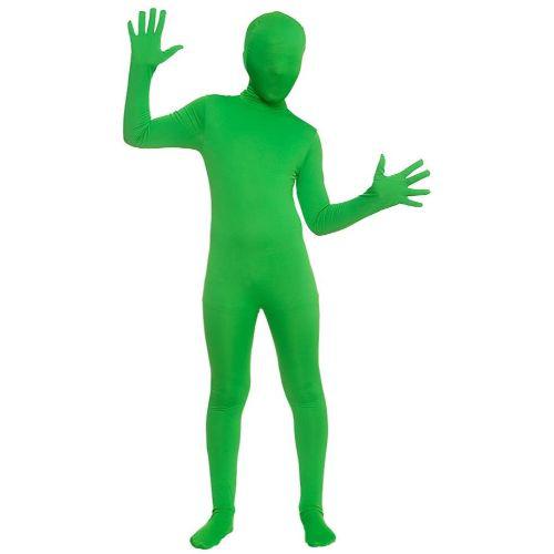 Child Unisex Kidz Skinz All-in-One Fancy Dress Costume - Green