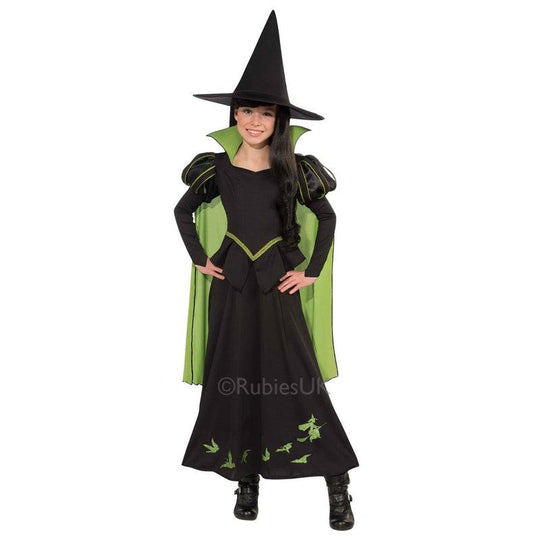 Child Wicked Witch Of The West Costume Girls Fancy Dress Outfit Wizard Of Oz