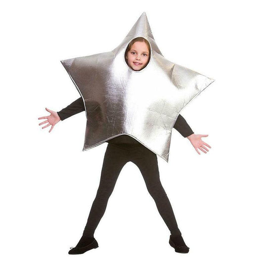 Childs Deluxe 2 Sided Nativity Silver Star Costume Age 6-10