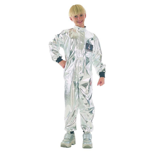 Childs Silver Astronaut Costume Spaceman Suit