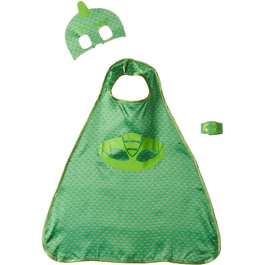 Child's Unisex PJ Masks Gekko Mask & Cape Fancy Dress Costume Set - Green