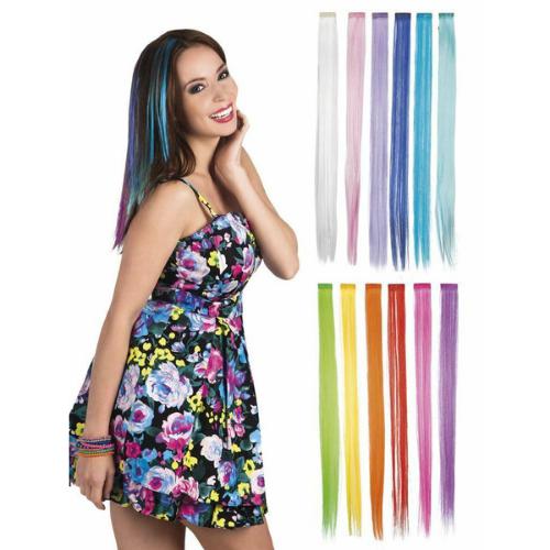 Clip In Hair Streak Extensions Fancy Dress Costume Accessory