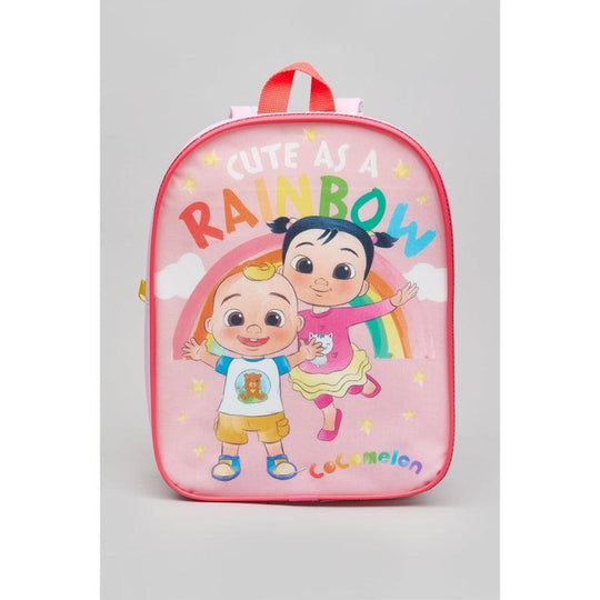 Cocomelon 'Cute as a Rainbow' Pink Childs Backpack School Bag