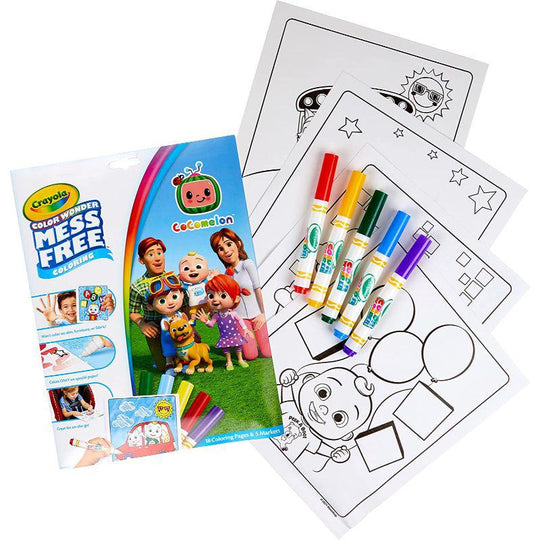 Crayola Cocomelon Colour Wonder Colouring Book & Markers