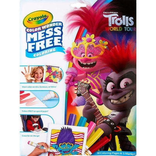 Crayola Colour Wonder Trolls World Tour Colouring Book