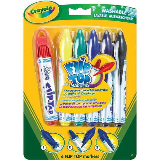 Crayola Flip Top Markers (Pack of 6)
