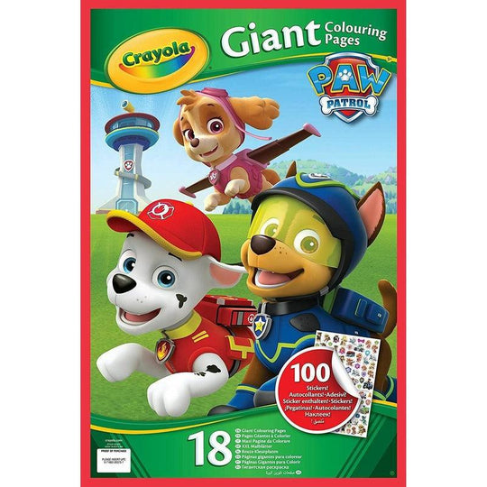 Crayola Paw Patrol Childrens Giant 18 Page Colouring Book