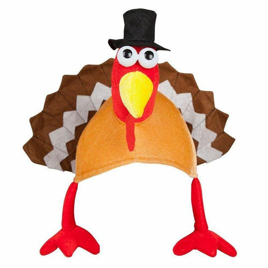 Crazy Turkey Hat Christmas Xmas Festive Fancy Dress Accessory