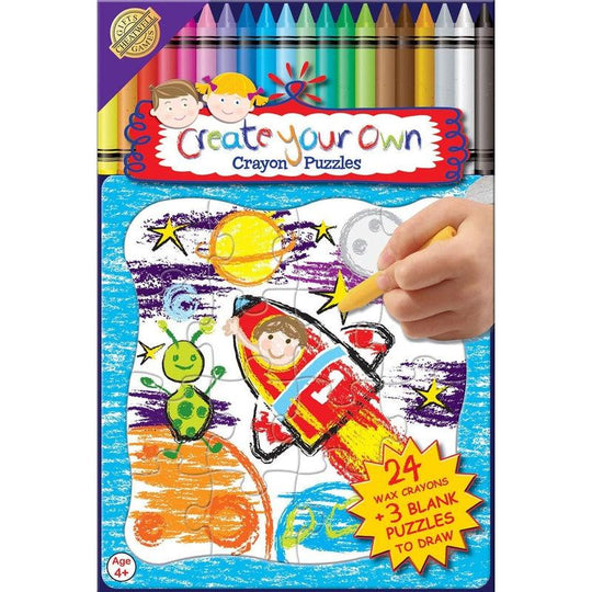 Create Your Own Jigsaw with 24 Coloured Crayons