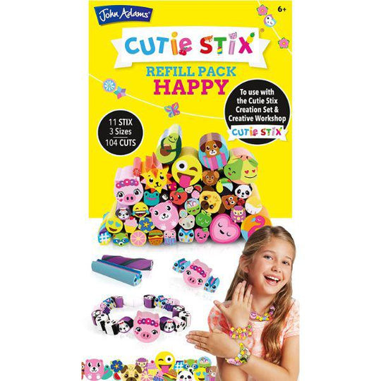 Cutie Stix Jewellery Making Refill Pack - Happy Beads