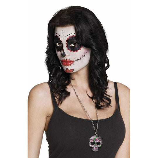 Day Of The Dead Skull Necklace Halloween Fancy Dress Costume Accessory