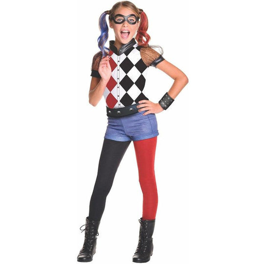 Deluxe Harley Quinn Costume Girls Fancy Dress