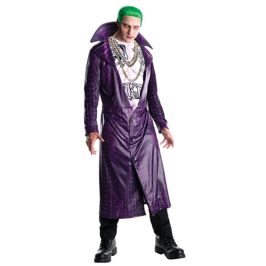 Deluxe Suicide Squad Joker Costume Mens Halloween Fancy Dress Jacket & Shirt