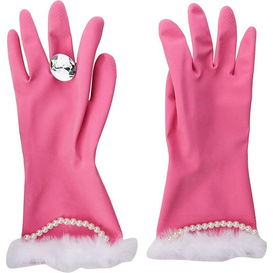 Diabolical Gifts Washing Up Gloves - PINK & PEARLY