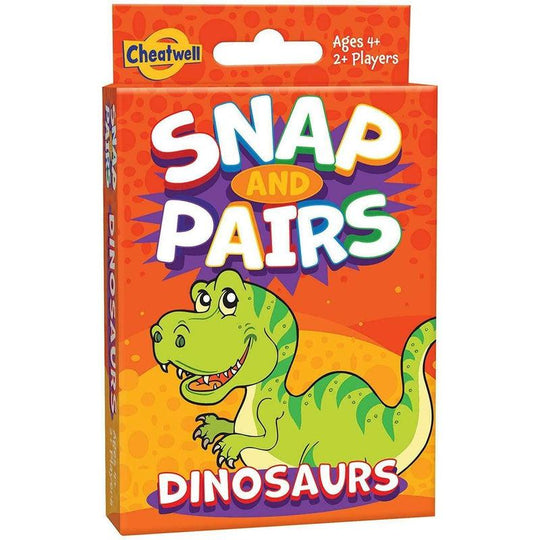 Dinosaur Snap Pairs Childrens Pairs Card Game Tin