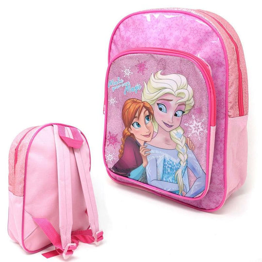 Disney Frozen 2 Pink Girls Glitter School Bag Backpack