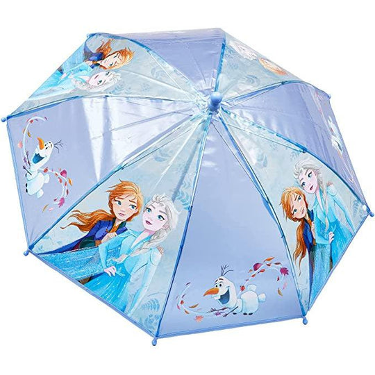 Disney Frozen Anna Elsa & Olaf Character Children's Dome Umbrella - Blue