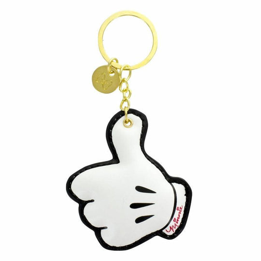 Disney Minnie Mouse Thumbs Up Keyring Keychain With Charm