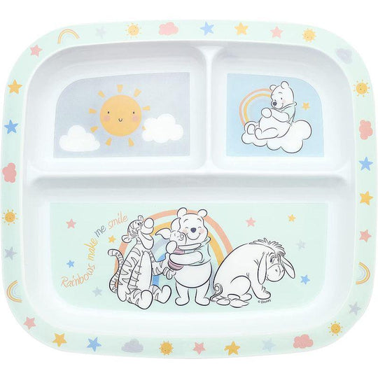 Disney Winnie the Pooh Children's 3 Section Divided Dinner Plate