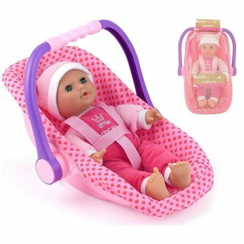 Dolls World Baby Isabella 12" Softbodies Doll With Rocking Car Seat
