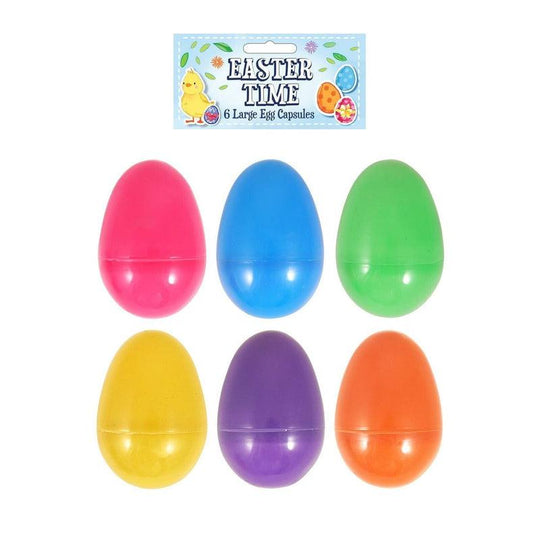 Easter Egg Capsules Fillable Colourful Plastic Eggs For Easter Egg Hunts 6cm/8cm