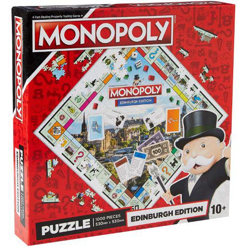 Edimburgo Monopoly 1000 Pezzi Puzzle Gioco, Mettere Insieme Arthur's Seat Allo Zoo Di Edimburgo, Princes Street Gardens E Il Leggendario Castello Di Edimburgo, Regalo Per I 10 Anni Più